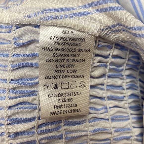 Milk & Honey halter top blue and white striped NWT size XS lightweight & cool - Picture 9 of 10